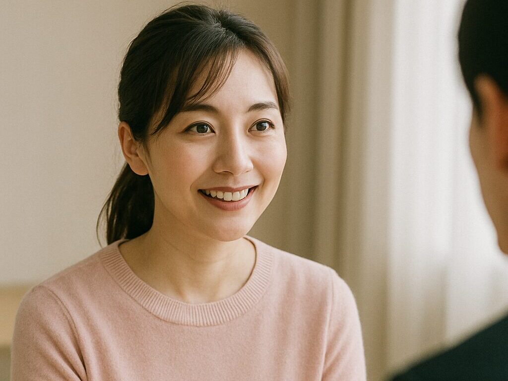 面談中の女性