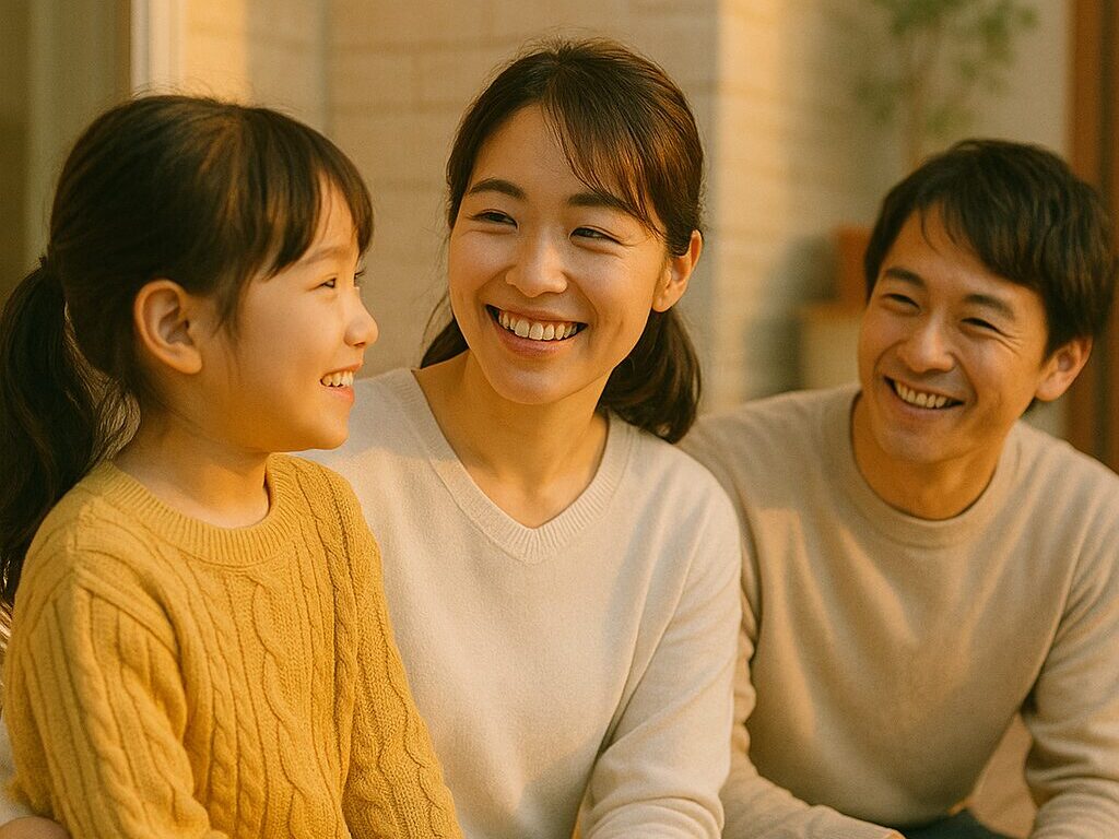 家族と過ごす看護師